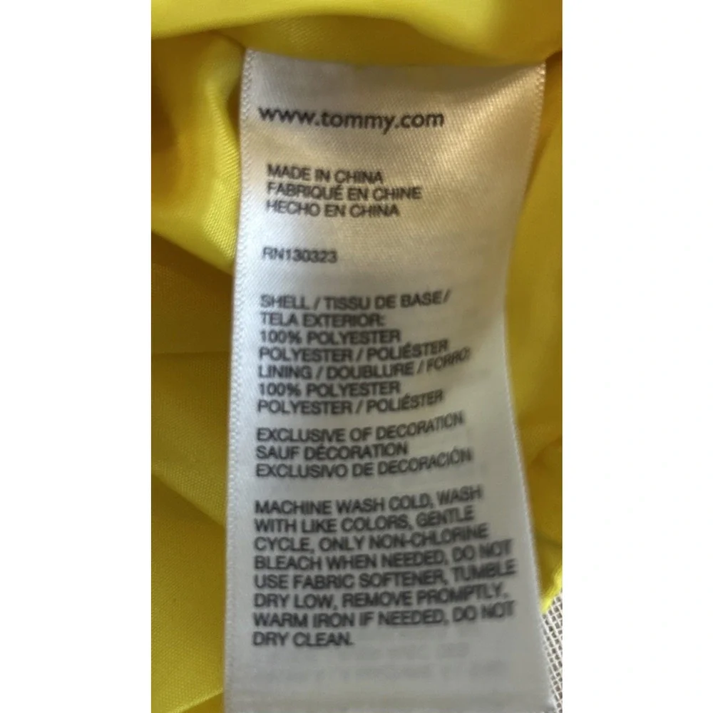 Tommy Hilfiger Hooded Youth Jacket Large 16-18 Yellow Windbreaker Kids‎ L